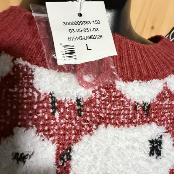 Ricki's Red and Cream Knit Sheep Sweater - Picture 5 of 9